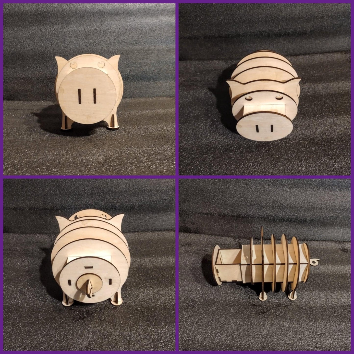 Hidden drawer pig jewelry box