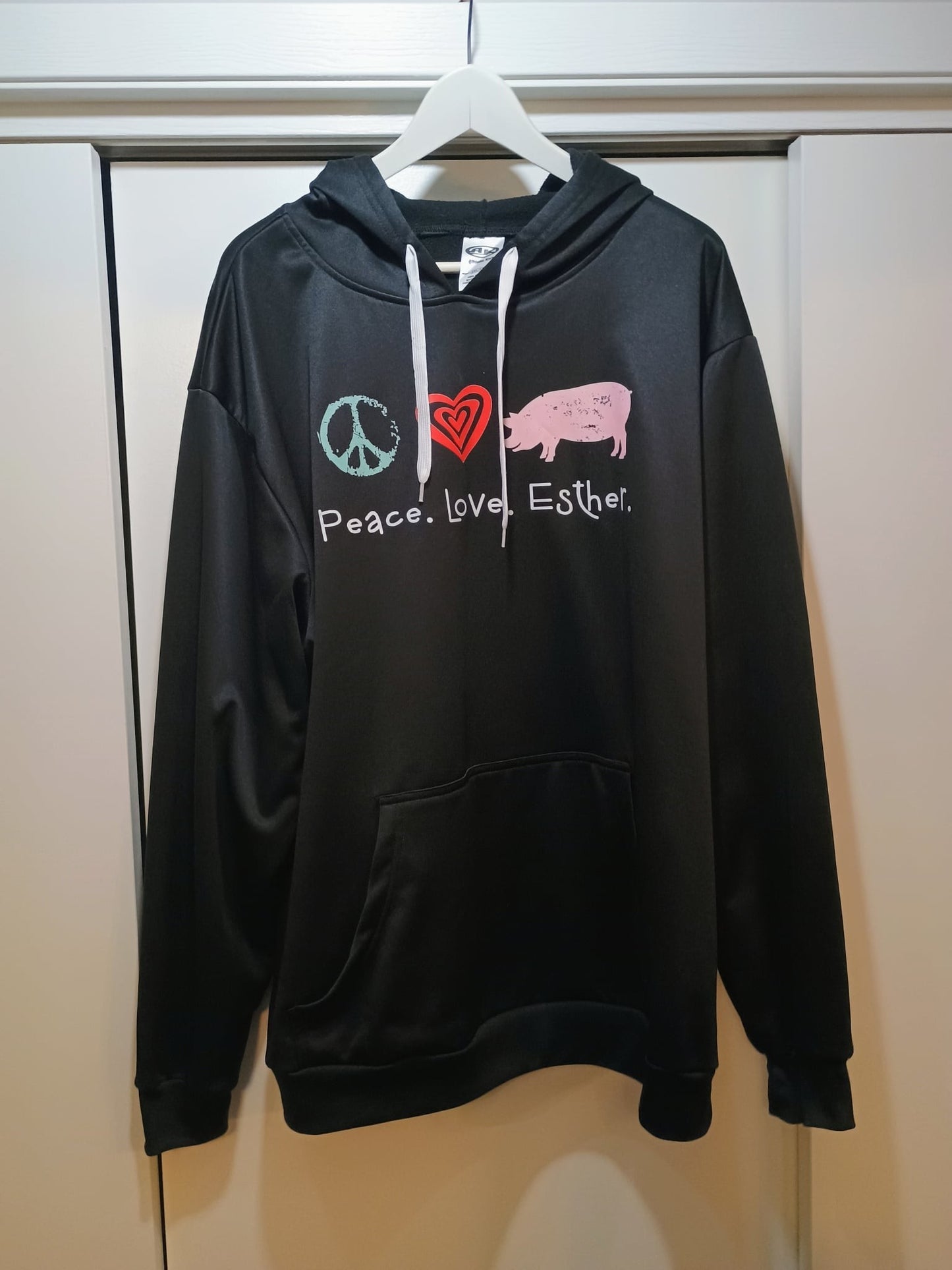 Peace-Love-Esther hoodie (XXL)