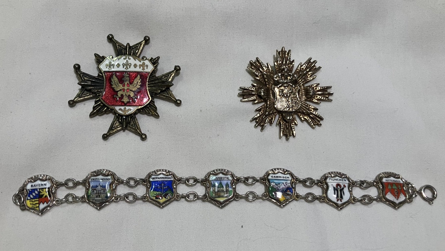 German cities bracelet and pins