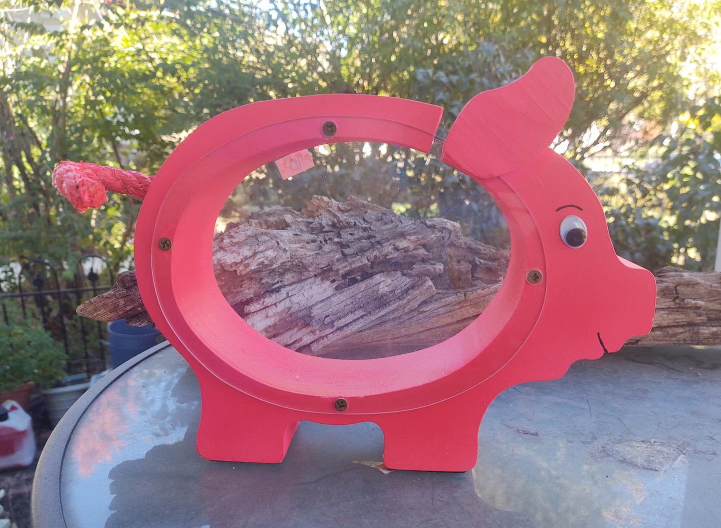 Red "see-thru" Piggy Bank