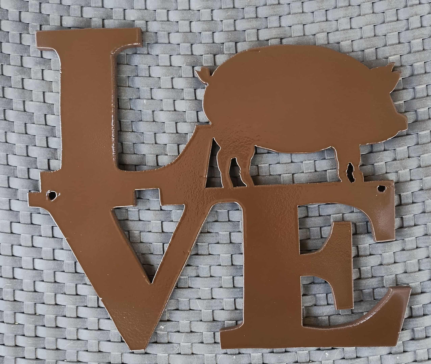 Pig LOVE SIgn - BROWN