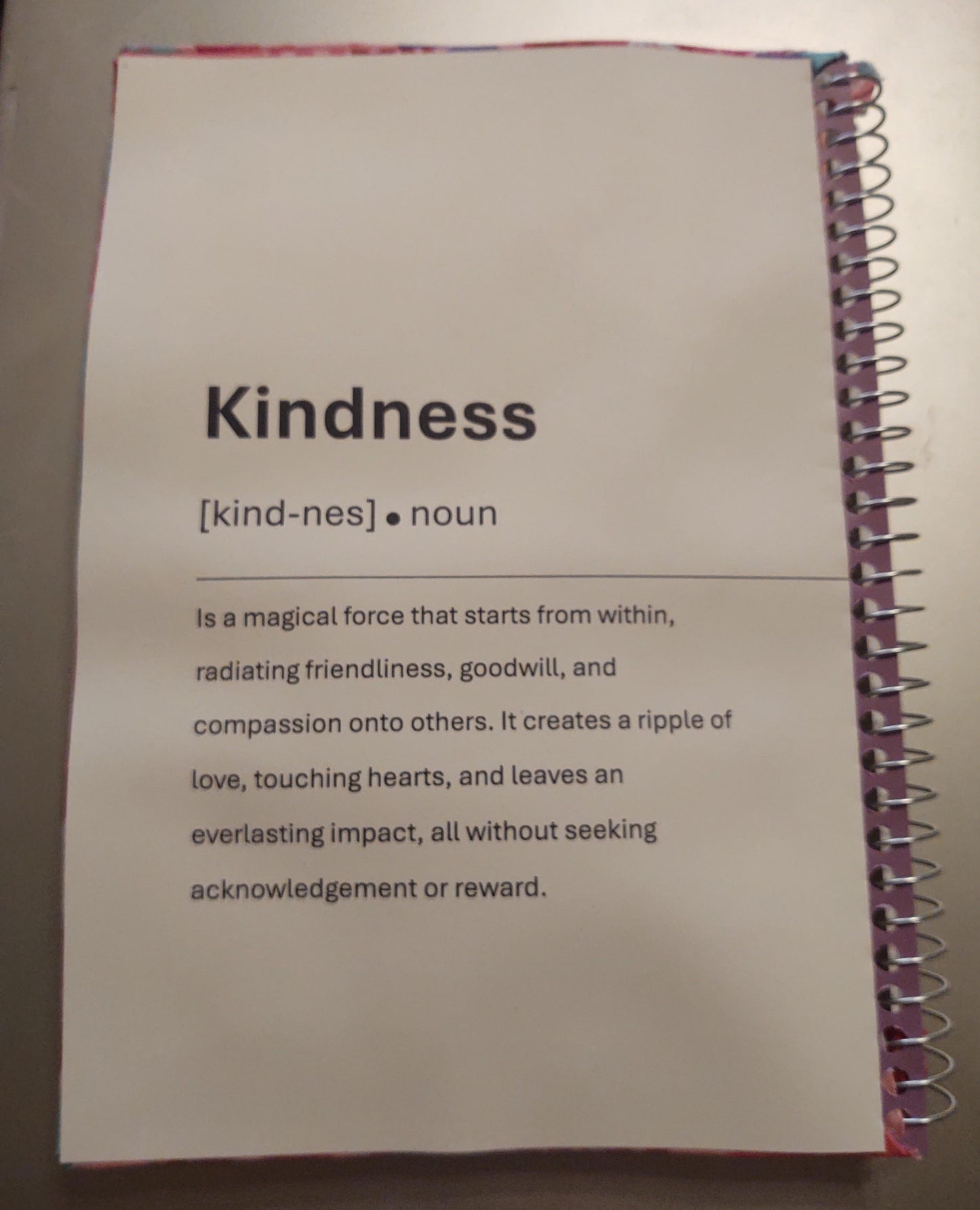 Be Kind notebooks and pens