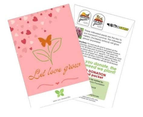 Milkweed Seed Packets to help Monarch butterflies