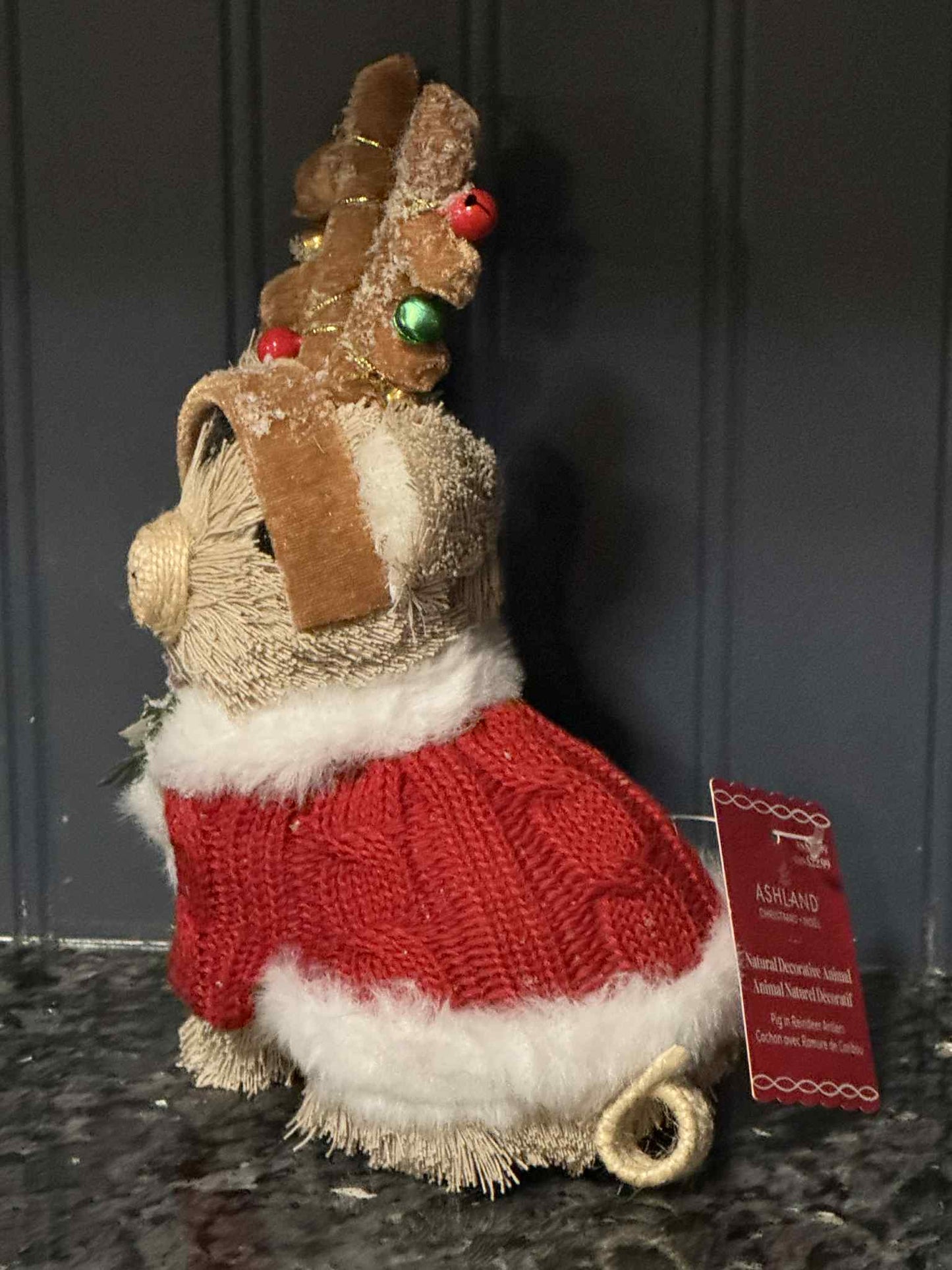 Christmas Reindeer Sisal Piggy