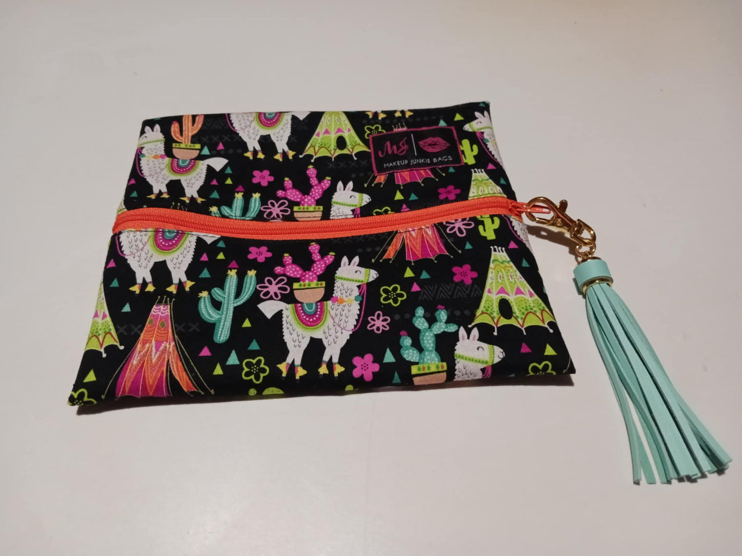 Llama Fabric Make-up Bag