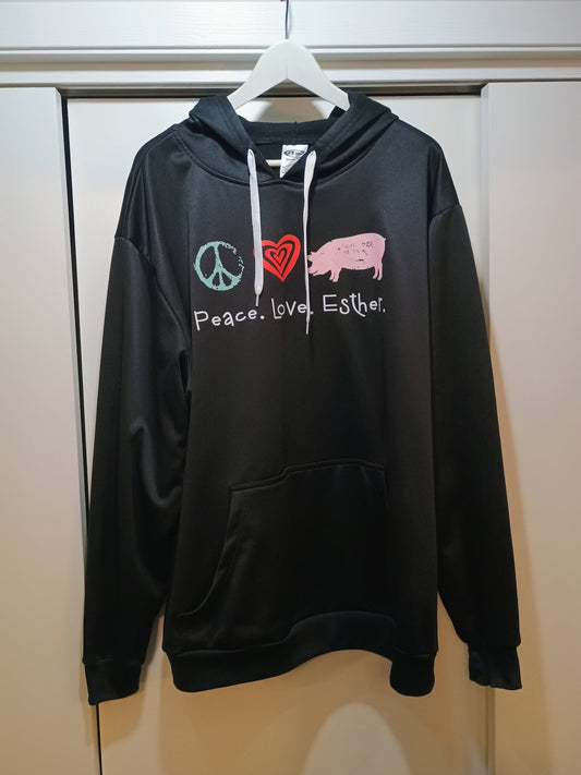 Peace-Love-Esther hoodie (XXL)