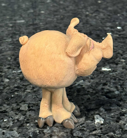 Stoneware Bobblehead Pig