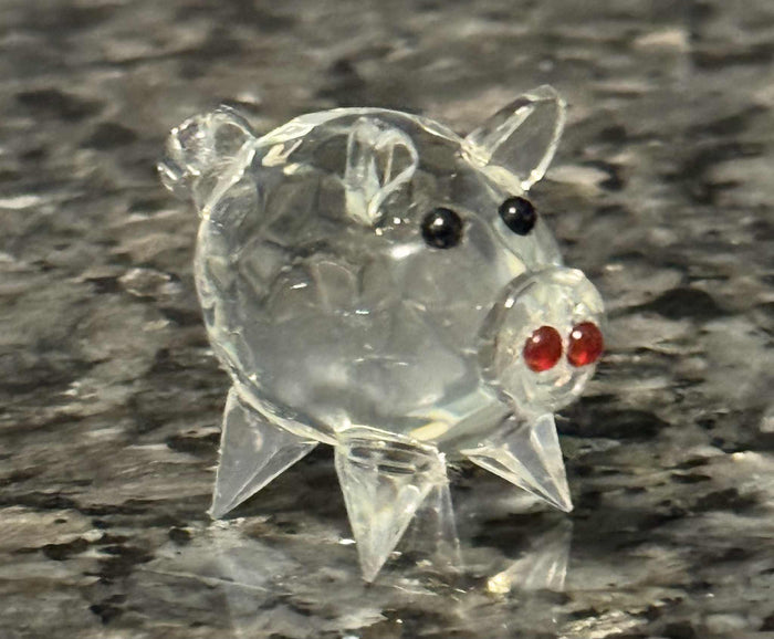 Faceted Glass Pig