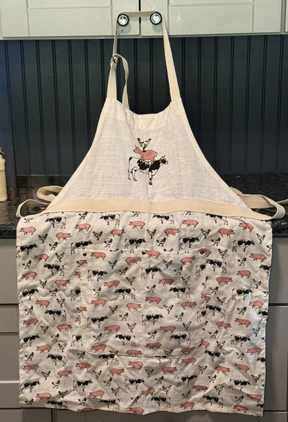 Farm animal kitchen apron