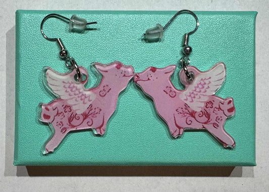 Angel PIggy Earrings