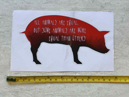 Set of six animal advocacy stickers