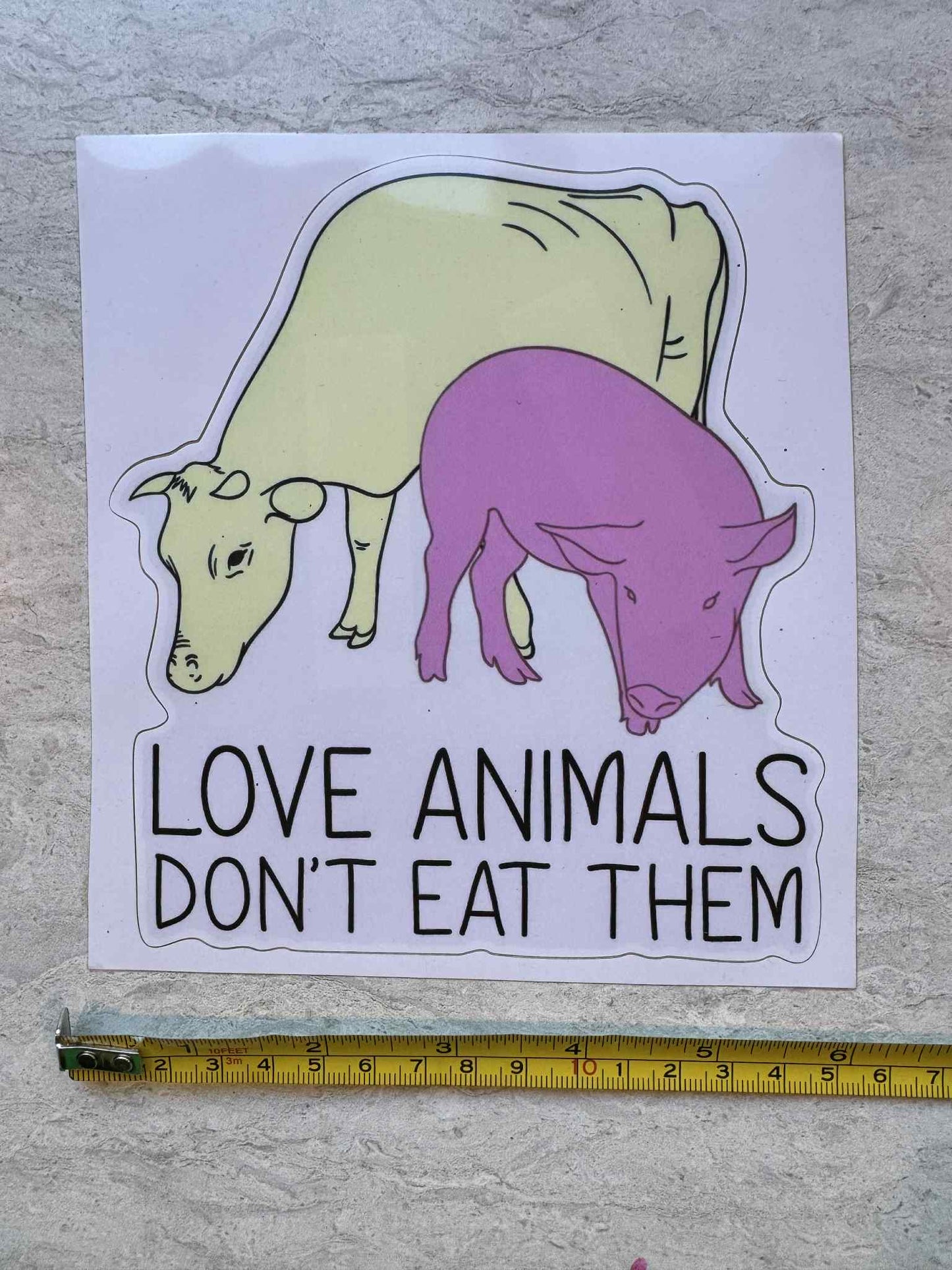 Set of six animal advocacy stickers