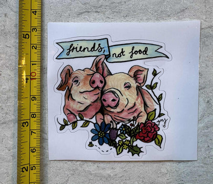 Set of six animal advocacy stickers