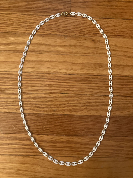 Snout link necklace and black bead necklace