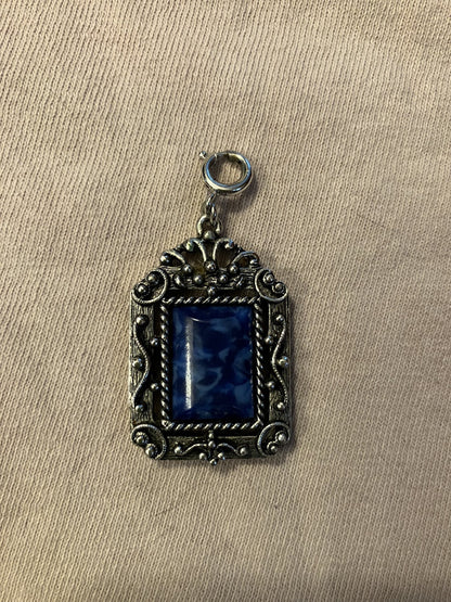 Silver & blue pendant