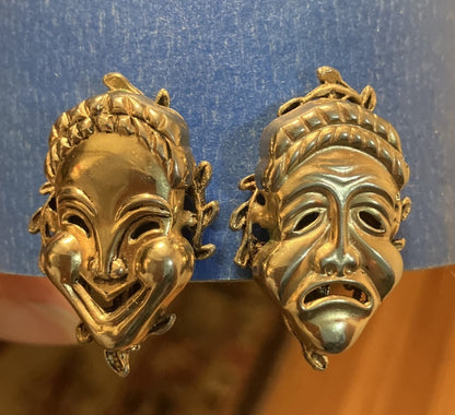Vintage "Dramedy" clip-on earrings