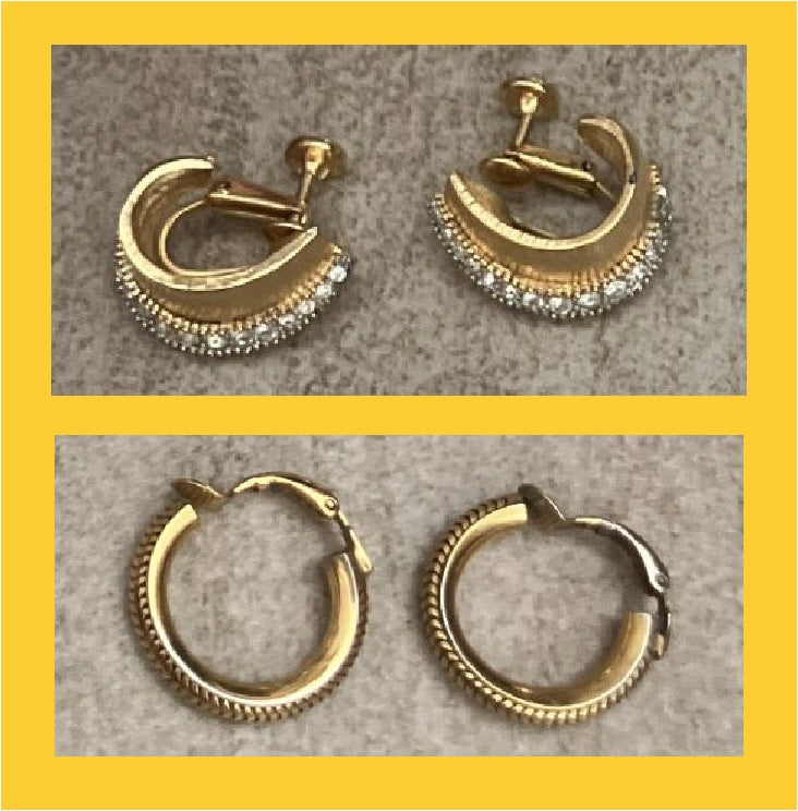 Vintage gold-tone hoop earrings