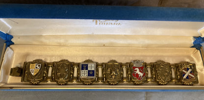 Trifari heraldry bracelet in box