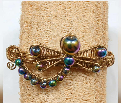 Wire wrap Butterfly cuff bracelet