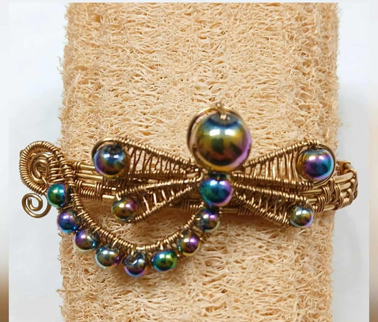 Wire wrap Butterfly cuff bracelet