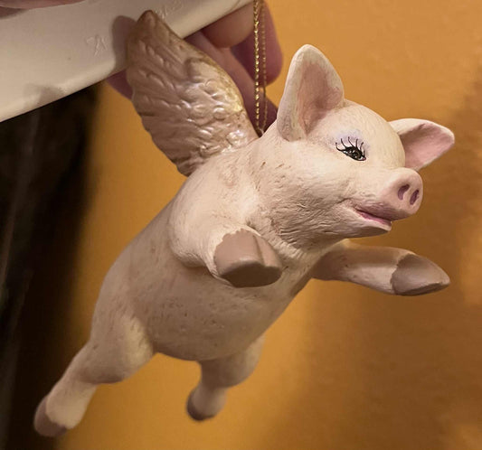 Flying pig Christmas Ornament