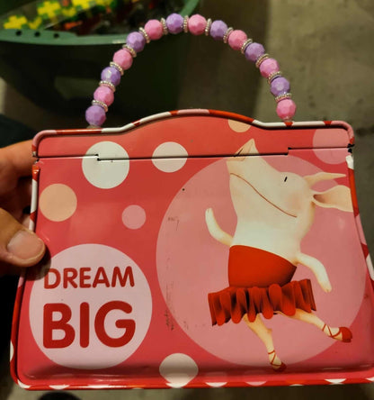 Vintage metal Olivia the Pig purse or lunch box