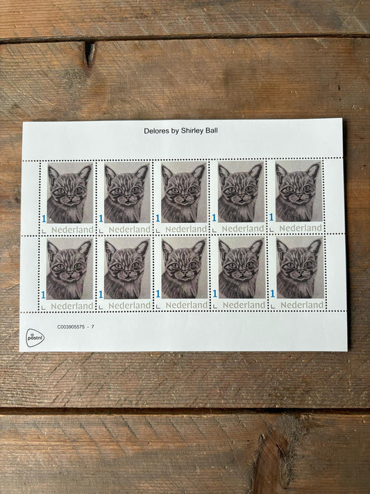 Stamp sheets - Delores drawing