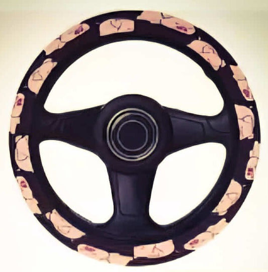 Piggy steering wheel cover and accessories