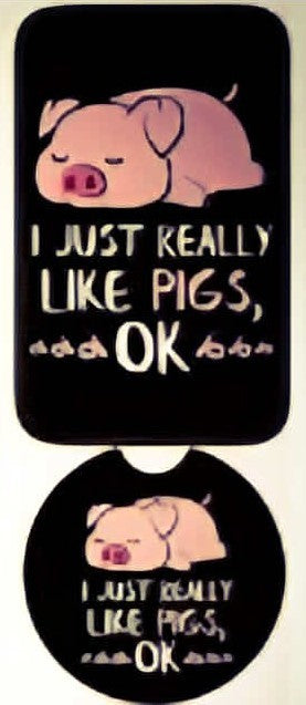 Piggy steering wheel cover and accessories