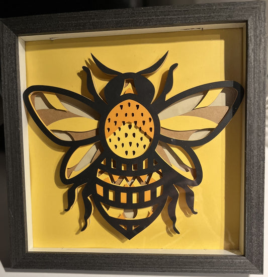 Framed 3D artwork - Bee