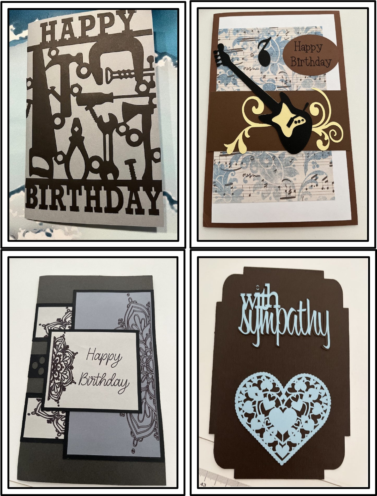 Set of 16 handcrafted greeting cards