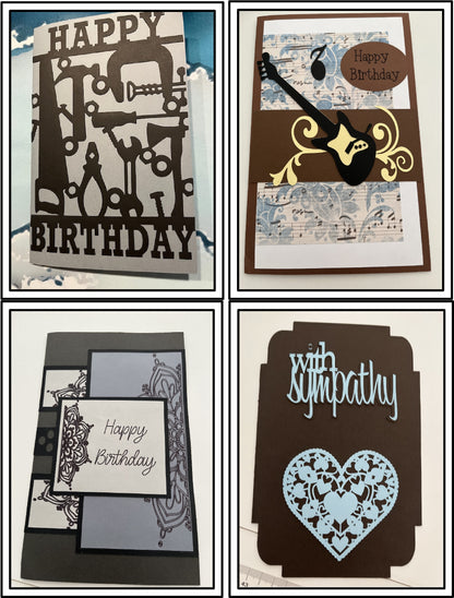 Set of 16 handcrafted greeting cards