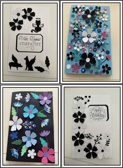 Set of 16 handcrafted greeting cards