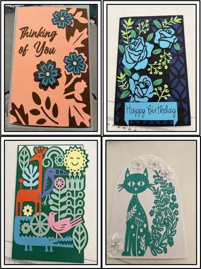 Set of 16 handcrafted greeting cards
