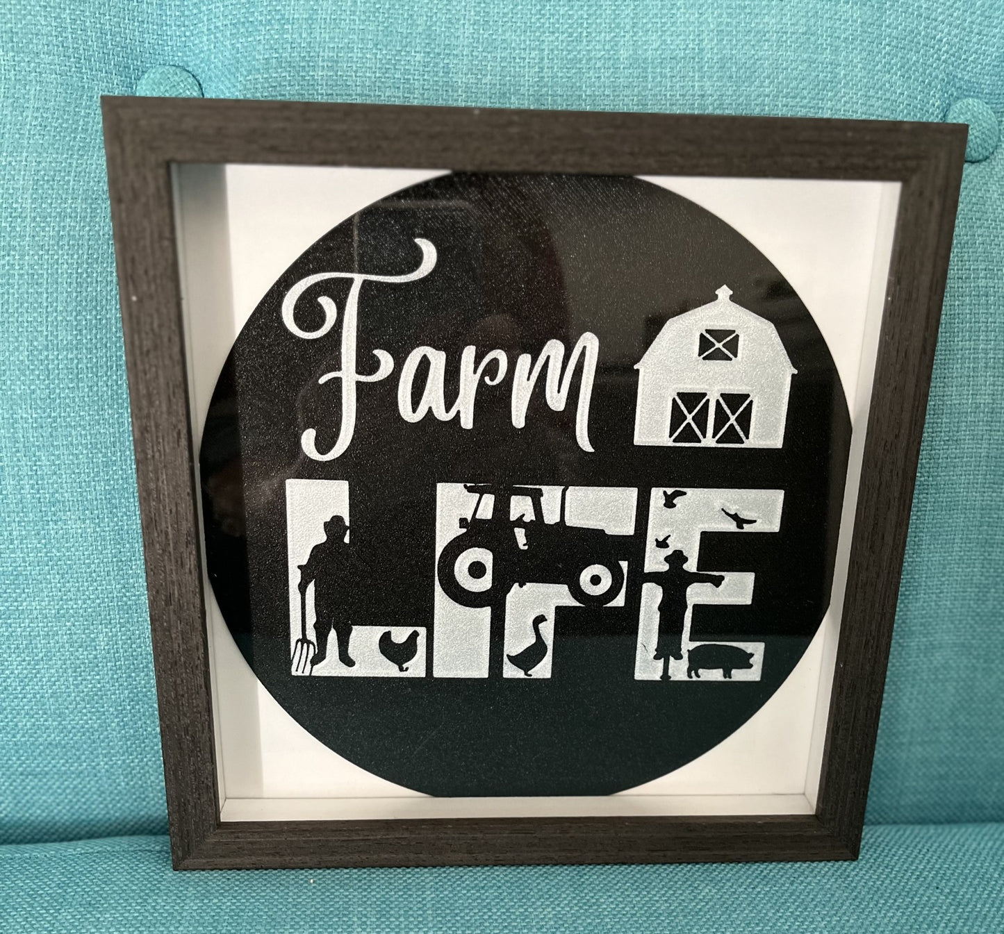 Framed 3D printed art - Farm Life