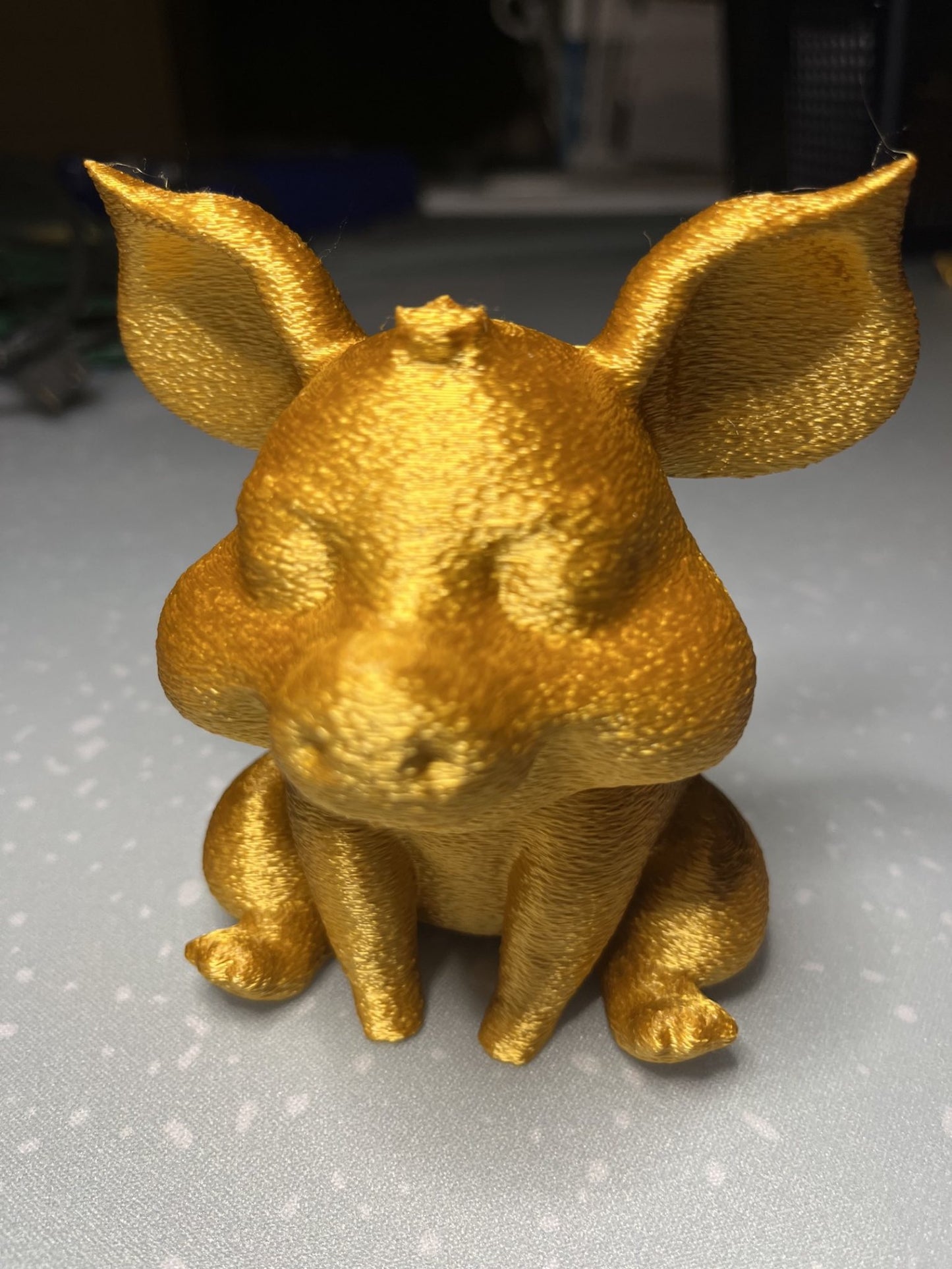 Golden pig statue