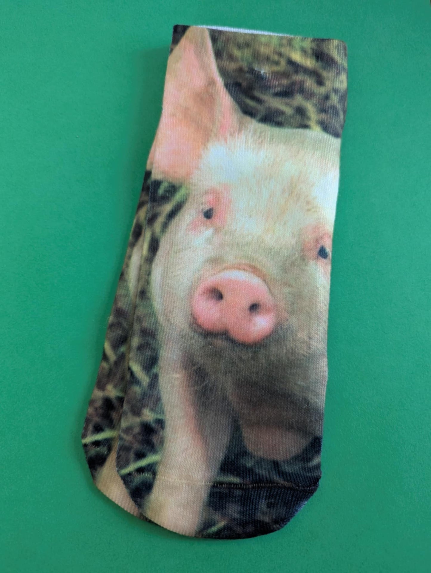 Three pair of fun socks (Esther, Peppa Pig, Winged Pig)