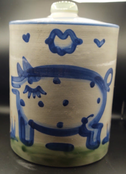 M A Hadley canister with lid