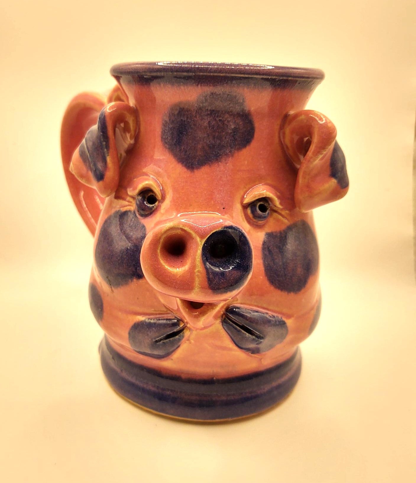 Whimsical pig mug