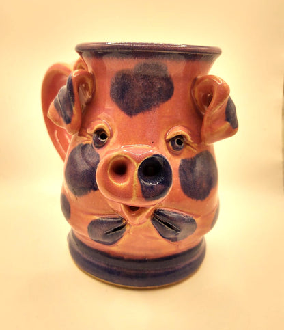 Whimsical pig mug