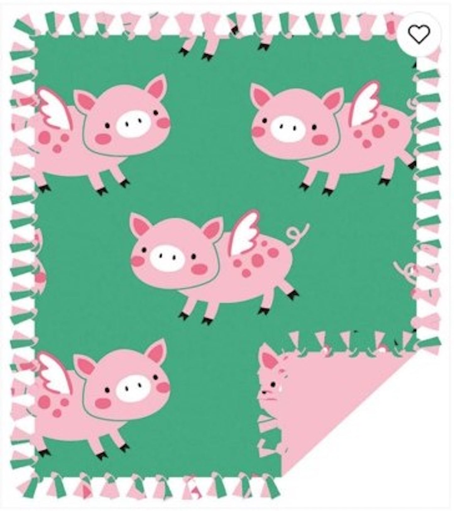 Winged pig tie blanket kit