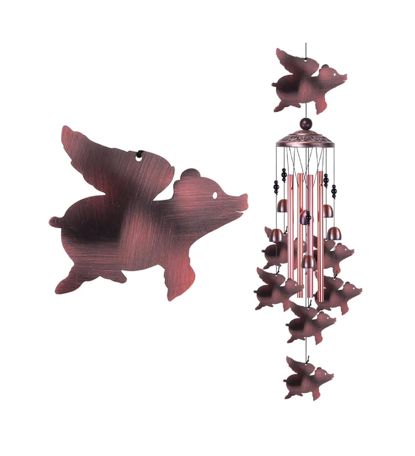 Piggy wind chime