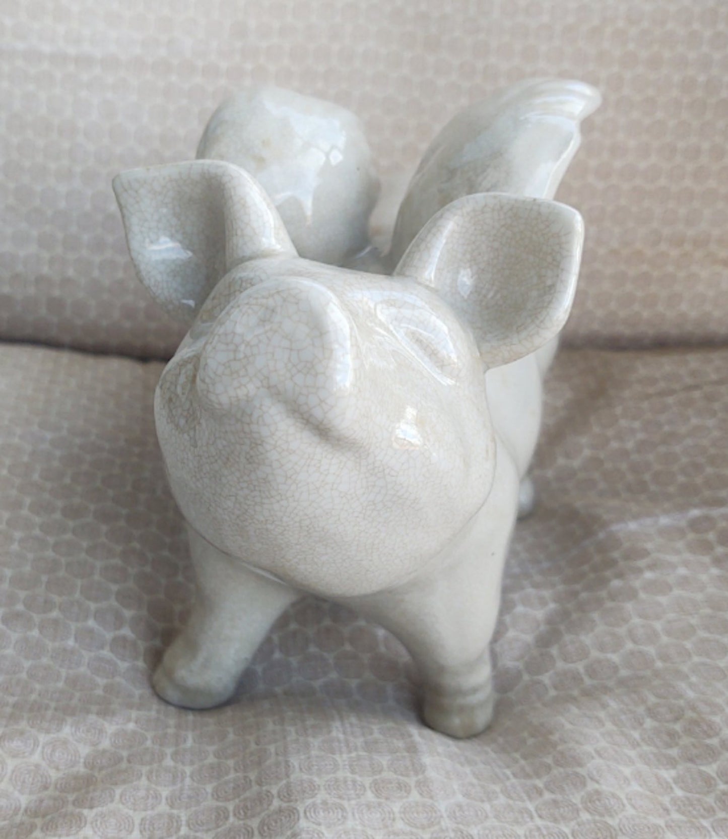 Winged ceramic pig
