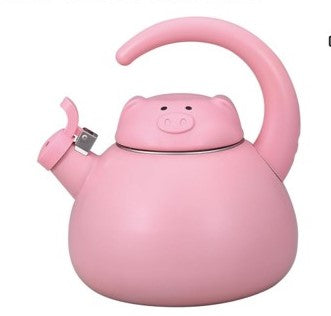 Piggy tea kettle and mugs
