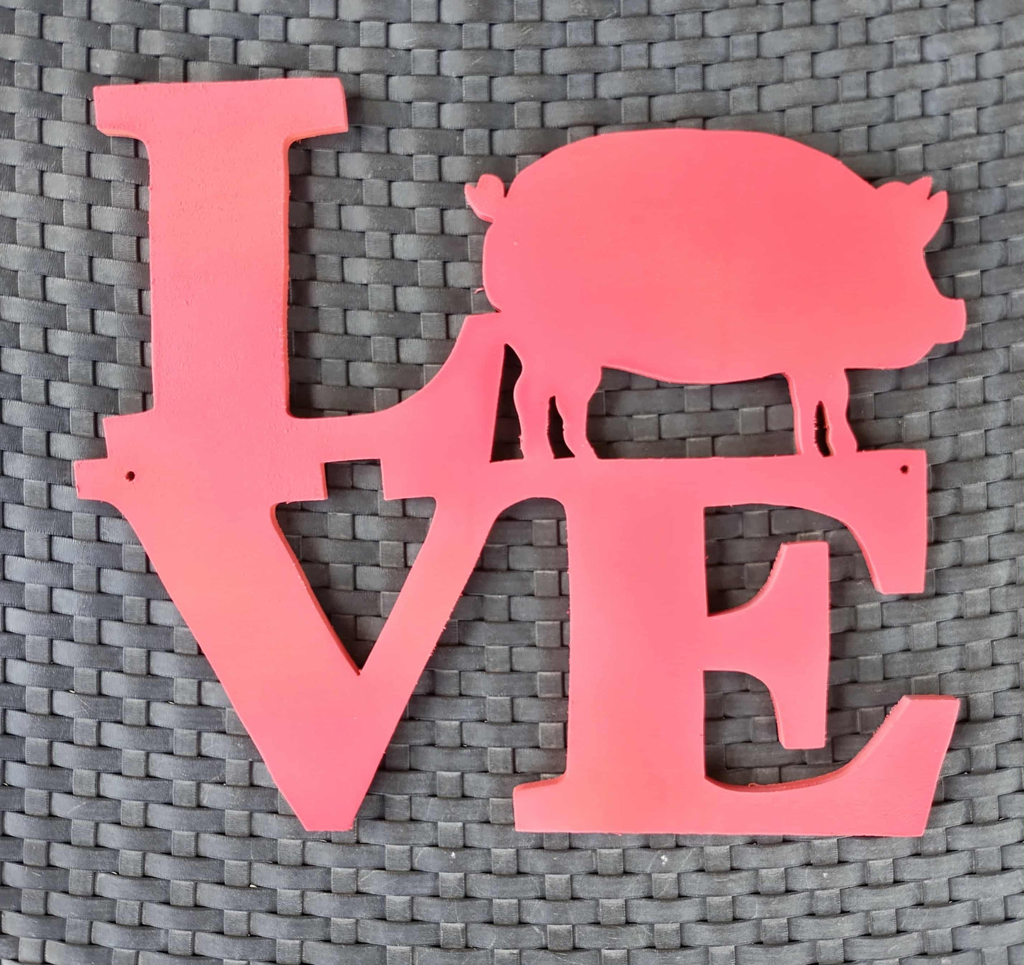 PIg LOVE sign - Pink
